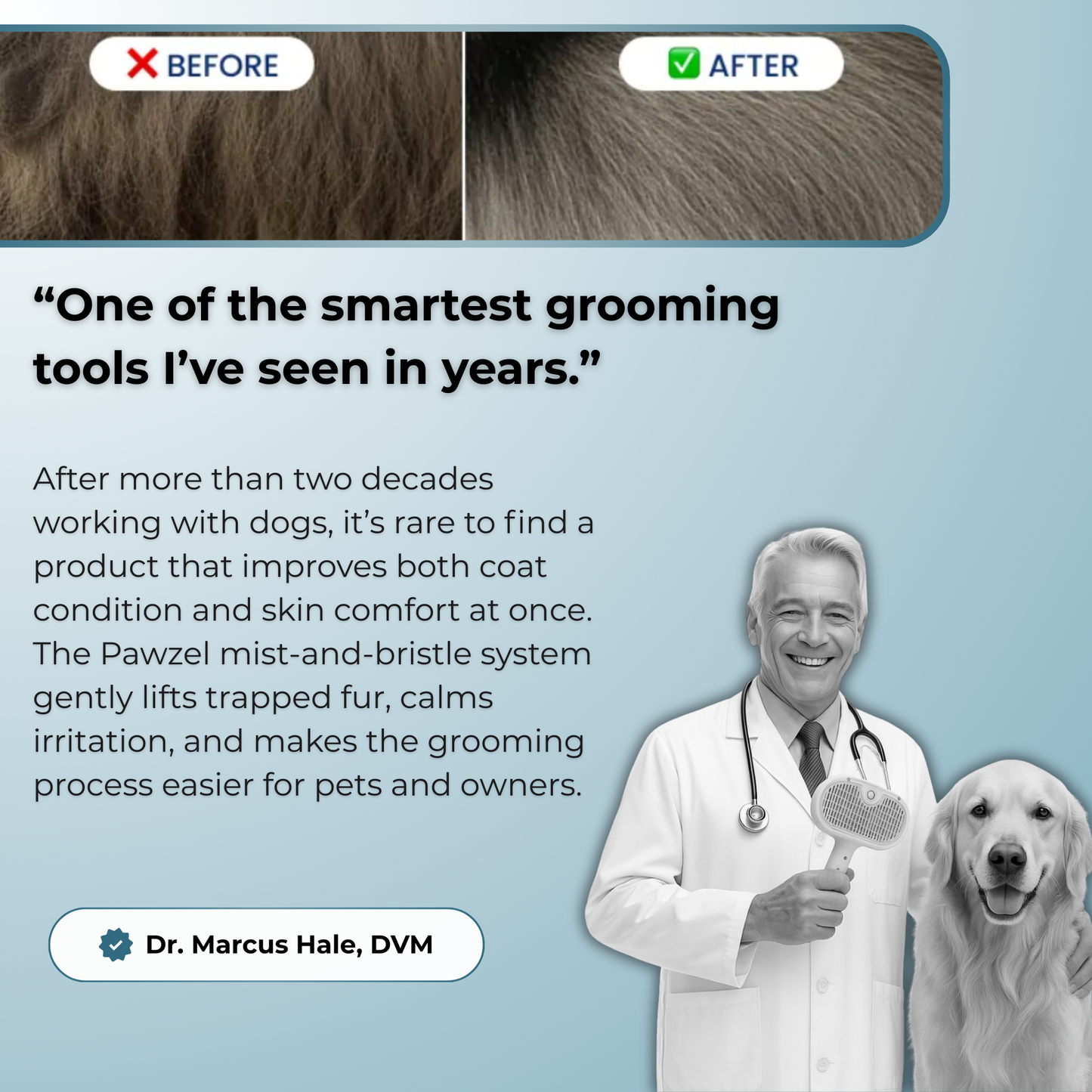 Pawzel™ PurePaw Shower Brush + Cleansing Mist