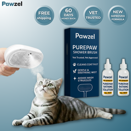 Pawzel PurePaw™ Shower Brush Bathing Kit